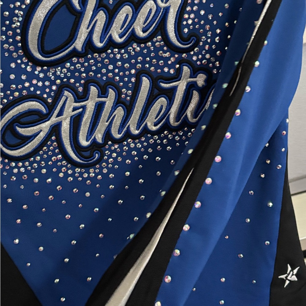 REBEL Cheer Athletics Blue Black Cheerleading Uniform AXS - Picture 7 of 12